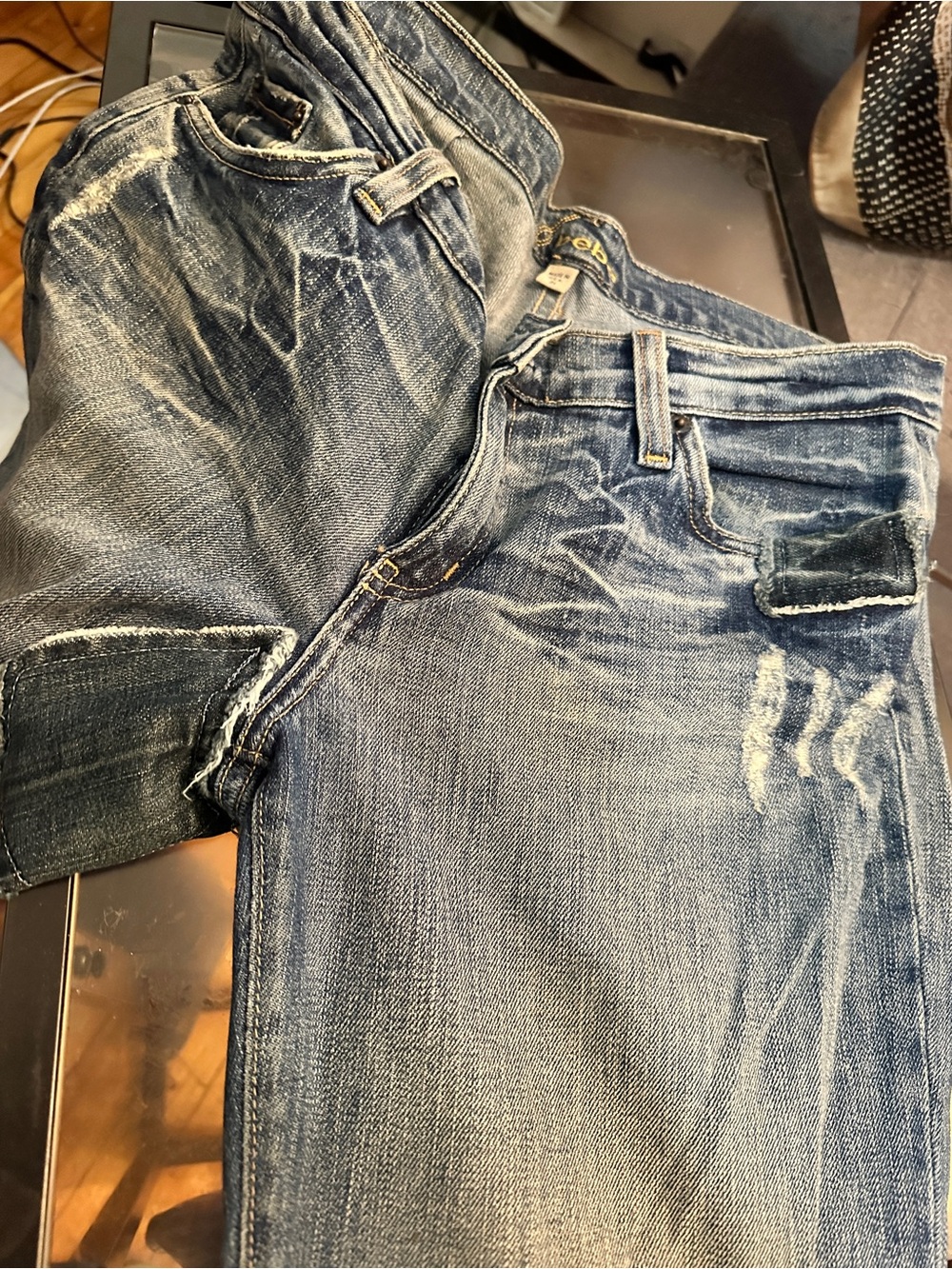 Early 2000s bebe Faded Blue Slim Straight cryJeans